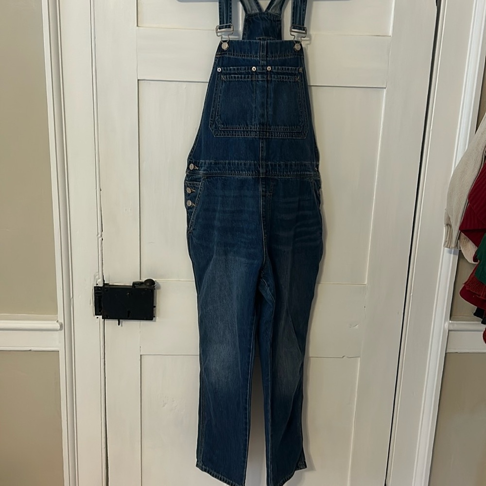 GAP denim slouchy overalls size M